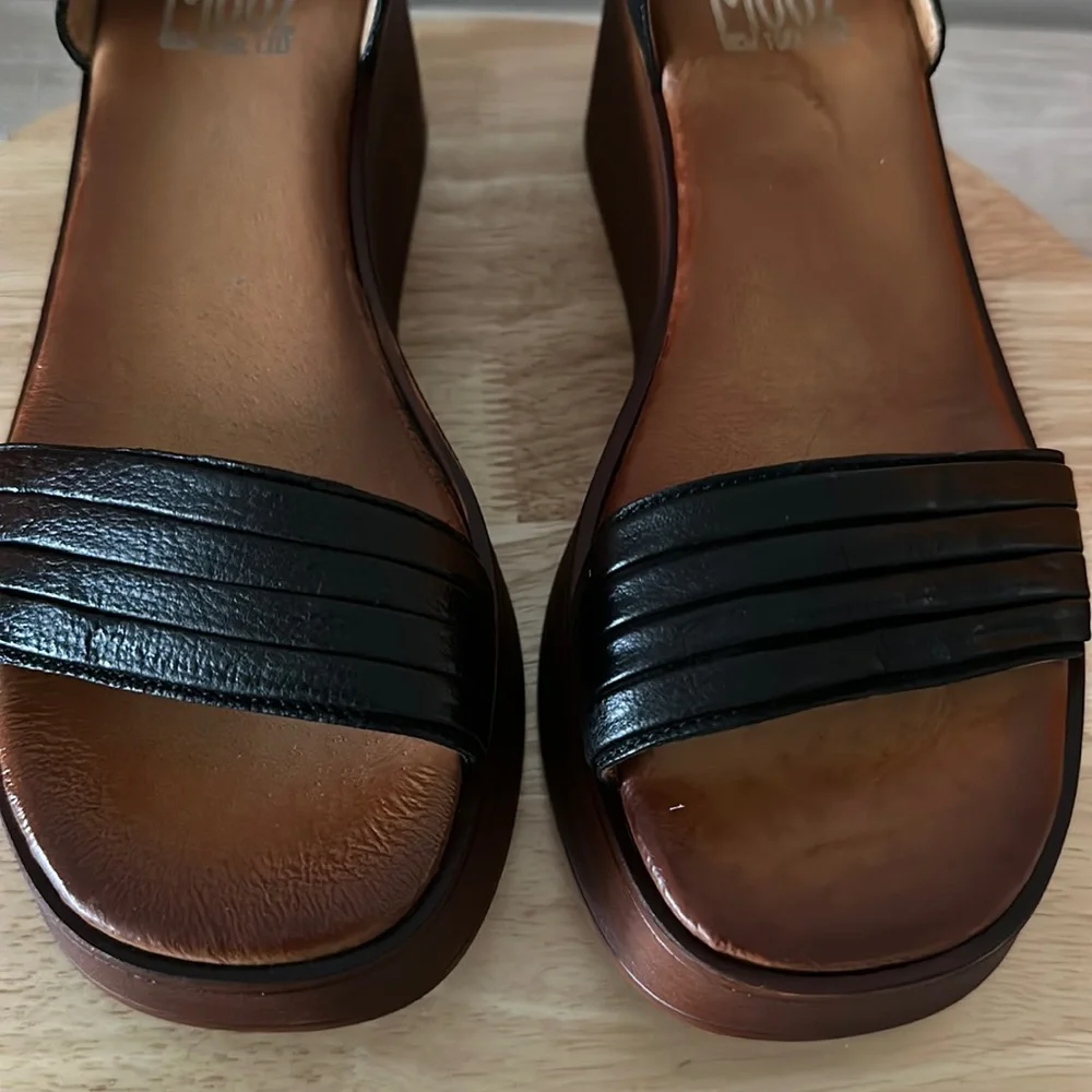 - Miz Mooz Leather Platform Wedges - Gwyneth
